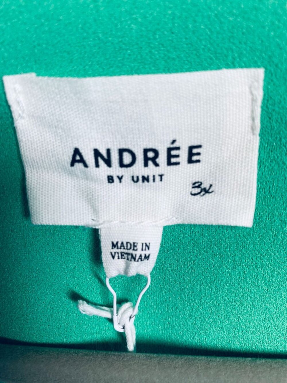 Andree By Unit Womens 3X Green Stretchy Blazer Jacket W/ Roll-Up Sleeves & Pocke - Picture 6 of 9